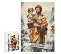 1000 PCS Puzzle pour Adultes Saint Christopher Puzzles pour Adultes - Jeux De Détente - Assemblage De Motifs - Idée Cadeau pour Toute La Famille 1000 PCS