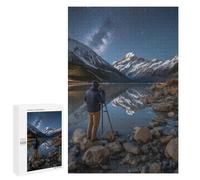 1000 PCS Puzzle pour Adultes Starry Night Mountain Reflections Puzzles pour Adolescents - Passe-Temps À La Maison - Jeu Éducatif Familial Stimulant À Compléter 1000 PCS