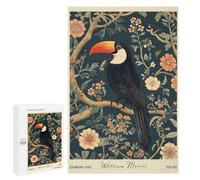 1000 PCS Puzzle pour Adultes Toucan William Morris Botanical Puzzle pour Adultes Jeux Relaxants Cadeau d'anniversaire Cadeaux Uniques pour Un Anniversaire Ou Noël 1000 PCS