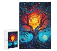 1000 PCS Puzzle pour Adultes Tree of Two Moons Puzzles pour Adultes - Jeux De Détente - Assemblage De Motifs - Idée Cadeau pour Toute La Famille 1000 PCS