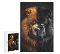 1000 PCS Puzzle pour Adultes Unique Two-Tone Chow Chow Puzzle pour Adolescents : Améliore La Mémoire. Chaque Pièce Est Unique - Jouets Éducatifs d'apprentissage 1000 PCS