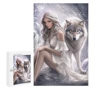 1000 PCS Puzzle pour Adultes White Wolf Fantasy Artwork Puzzles pour Adolescents - Passe-Temps À La Maison - Jeu Éducatif Familial Stimulant À Compléter 1000 PCS