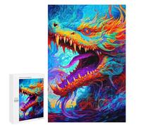 1000 PCS Puzzle Pour Les Adolescents Coloré Dragon Artwork Puzzle Adolescent Jouet Anti-stress Maison Vacances Loisir Défi Éducation 1000 PCS