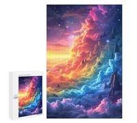 1000 PCS Puzzle Rainbow Clouds in Space -1 Puzzles pour Adultes : des Cadeaux Amusants pour Toute La Famille, Parents Et Enfants 1000 PCS