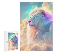 1000 PCS Puzzle Rainbow Lion in Clouds Puzzle pour Adolescents Course De Vitesse Manuelle Liste De Souhaits avec Le Père Noël Jouets Jeux Éducatifs 1000 PCS