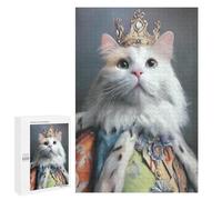 1000 PCS Puzzle Royal Cat Portrait Painting-7 Puzzle pour Adolescents Course De Vitesse Manuelle Liste De Souhaits avec Le Père Noël Jouets Jeux Éducatifs 1000 PCS
