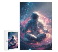 1000 PCS Puzzle Space Meditation Astronaut in Cosmic Serenity -1 Puzzle pour Adolescents Course De Vitesse Manuelle Liste De Souhaits avec Le Père Noël Jouets Jeux Éducatifs 1000 PCS