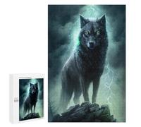 1000 PCS Puzzle Thunder Wolf Fantasy Art Print Puzzle pour Adolescents Course De Vitesse Manuelle Liste De Souhaits avec Le Père Noël Jouets Jeux Éducatifs 1000 PCS