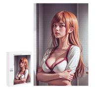 1000 PCS Puzzles Anime Girl in White and Red Puzzles pour Adolescents Découpe De Précision Activités Amusantes À La Maison Jeu Stimulant Et Jeux en Famille 1000 PCS