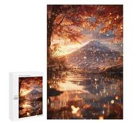 1000 PCS Puzzles Autumnal Serenity with Mountain View Puzzles pour Adolescents : Amusants Et Humoristiques ! Chaque Pièce Est Unique - Jouets Éducatifs