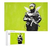 1000 PCS Puzzles Banksy Policeman Graffiti Puzzles pour Adultes Jeux Amusants Décoration Parfaite Cadeaux Uniques pour Anniversaire Et Noël 1000 PCS