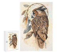1000 PCS Puzzles Boho Dream Catcher Owl Puzzles pour Adultes Jeux Amusants Décoration Parfaite Cadeaux Uniques pour Anniversaire Et Noël 1000 PCS