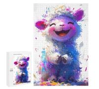 1000 PCS Puzzles Colorful Happy Sheep Art Print Puzzles pour Adolescents : Amusants Et Humoristiques ! Chaque Pièce Est Unique - Jouets Éducatifs