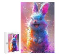 1000 PCS Puzzles Colorful Rabbit Painting-2 Puzzles pour Adultes Améliorent La Mémoire Défi Éducatif Jouets Jeux Éducatifs 1000 PCS