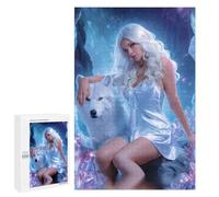 1000 PCS Puzzles Crystal Cave Fantasy with Wolf Puzzles pour Adolescents : Amusants Et Humoristiques ! Chaque Pièce Est Unique - Jouets Éducatifs