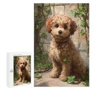 1000 PCS Puzzles Cute Poodle Dog Portrait Puzzles pour Adolescents : Amusants Et Humoristiques ! Chaque Pièce Est Unique - Jouets Éducatifs