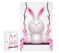 1000 PCS Puzzles Cute Rabbit Puzzles pour Adolescents Découpe De Précision Activités Amusantes À La Maison Jeu Stimulant Et Jeux en Famille 1000 PCS