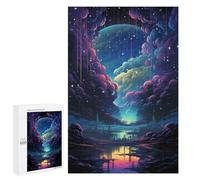 1000 PCS Puzzles Fantasy Cloudscape with City Reflections Puzzles pour Adultes Améliorent La Mémoire Défi Éducatif Jouets Jeux Éducatifs 1000 PCS
