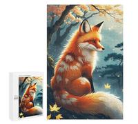 1000 PCS Puzzles Fox in A Mystical Forest Puzzles pour Adolescents Découpe De Précision Activités Amusantes À La Maison Jeu Stimulant Et Jeux en Famille 1000 PCS