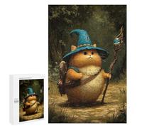 1000 PCS Puzzles Funny Cat Wizard in Forest Puzzles pour Adultes Jeux Amusants Décoration Parfaite Cadeaux Uniques pour Anniversaire Et Noël 1000 PCS