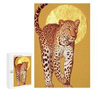 1000 PCS Puzzles Golden Leopard Sunset Puzzles pour Adultes Améliorent La Mémoire Défi Éducatif Jouets Jeux Éducatifs 1000 PCS