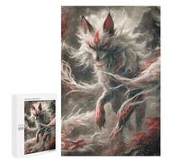 1000 PCS Puzzles Kitsune Japanese Fox Puzzles pour Adolescents Découpe De Précision Activités Amusantes À La Maison Jeu Stimulant Et Jeux en Famille 1000 PCS