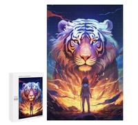 1000 PCS Puzzles Magical Tiger Encounter -1 Puzzles pour Adolescents : Amusants Et Humoristiques ! Chaque Pièce Est Unique - Jouets Éducatifs