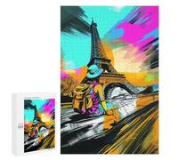 1000 PCS Puzzles Paris Eiffel Tower Travel Art Print Puzzles pour Adultes Améliorent La Mémoire Défi Éducatif Jouets Jeux Éducatifs 1000 PCS