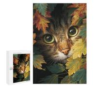 1000 PCS Puzzles pour Adolescentes Autumn Leaves Cat Portrait-2 Puzzle pour Adolescentes - Défi Difficile - Défi Éducatif - Amusement en Famille Et Soirée Jeux 1000 PCS
