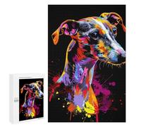 1000 PCS Puzzles pour Adolescentes Colorful Abstract Dog Art Print-80 Puzzle pour Adolescentes - Défi Difficile - Défi Éducatif - Amusement en Famille Et Soirée Jeux 1000 PCS