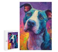 1000 PCS Puzzles pour Adolescentes Colorful Abstract Dog Painting-1 Puzzle pour Adolescentes - Défi Difficile - Défi Éducatif - Amusement en Famille Et Soirée Jeux 1000 PCS