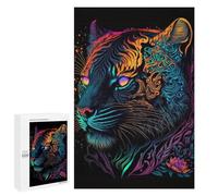 1000 PCS Puzzles pour Adolescentes Colorful Tiger Art Print-18 Puzzle pour Adolescentes - Défi Difficile - Défi Éducatif - Amusement en Famille Et Soirée Jeux 1000 PCS