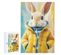 1000 PCS Puzzles pour Adolescentes Rabbit in Yellow Coat Puzzle pour Adolescentes - Défi Difficile - Défi Éducatif - Amusement en Famille Et Soirée Jeux 1000 PCS