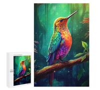 1000 PCS Puzzles pour Adolescentes Rainbow Hummingbird in Amazon Rainforest Puzzle pour Adolescentes - Défi Difficile - Défi Éducatif - Amusement en Famille Et Soirée Jeux 1000 PCS