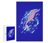 1000 PCS Puzzles pour Adolescents Abstract Wild Whale Puzzles pour Adultes Jeux Relaxants Assemblage De Motifs Interaction Parent-Enfant 1000 PCS