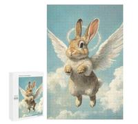 1000 PCS Puzzles pour Adolescents Angel Bunny in Flight Puzzles pour Adultes - Jeu Difficile Et Stimulant À Compléter - Jouets De Jeu Stimulants 1000 PCS