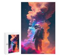 1000 PCS Puzzles pour Adolescents Astronaut Amidst Colorful Clouds Puzzles pour Adultes Jouets Anti-Stress Défi Difficile Cadeaux Et Anniversaires Uniques 1000 PCS