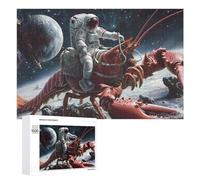 1000 PCS Puzzles pour Adolescents Astronaut Riding Lobster on Alien Planet Jeux De Puzzle Relaxants, Amusants Et Humoristiques : des Cadeaux d'anniversaire Et De Noël Uniques 1000 PCS