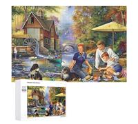 1000 PCS Puzzles pour Adolescents Autumn Picnic by The Mill Jeux De Puzzle Relaxants, Amusants Et Humoristiques : des Cadeaux d'anniversaire Et De Noël Uniques 1000 PCS