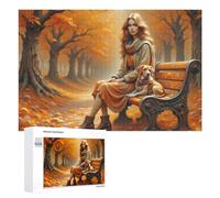 1000 PCS Puzzles pour Adolescents Autumnal Forest Bench Scene Puzzles pour Adultes Jouets Anti-Stress Défi Difficile Cadeaux Et Anniversaires Uniques 1000 PCS