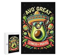 1000 PCS Puzzles pour Adolescents Avocado Great Cinco Mayo Puzzles pour Adultes Jeux Relaxants Assemblage De Motifs Interaction Parent-Enfant 1000 PCS
