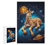 1000 PCS Puzzles pour Adolescents Baby Giraffe Lying Space Puzzles pour Adultes Jeux Relaxants Assemblage De Motifs Interaction Parent-Enfant 1000 PCS