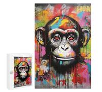 1000 PCS Puzzles pour Adolescents Banksy Graffiti Ape Monkey Puzzles pour Adultes Et Familles : Les Jeux Améliorent La Mémoire Et Stimulent Le Cerveau