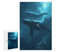 1000 PCS Puzzles pour Adolescents Celestial Whale in Galaxy Puzzle pour Adultes : Jeu De Rapidité Manuelle pour Anniversaire, Noël 1000 PCS