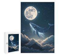 1000 PCS Puzzles pour Adolescents Celestial Whale in Starry Night Sky Puzzle, Jouet, Décoration Murale, Difficile, Original, Cadeaux d'anniversaire Et De Noël 1000 PCS