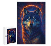 1000 PCS Puzzles pour Adolescents Celestial Wolf Portrait Puzzle, Jouet, Décoration Murale, Difficile, Original, Cadeaux d'anniversaire Et De Noël 1000 PCS