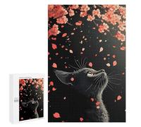 1000 PCS Puzzles pour Adolescents Cherry Blossom Cat Puzzle, Jouet, Décoration Murale, Difficile, Original, Cadeaux d'anniversaire Et De Noël 1000 PCS