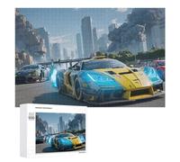 1000 PCS Puzzles pour Adolescents City Race Speed and Smoke Jeux De Puzzle Relaxants, Amusants Et Humoristiques : des Cadeaux d'anniversaire Et De Noël Uniques 1000 PCS