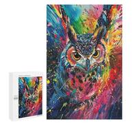 1000 PCS Puzzles pour Adolescents Colorful Abstract Owl Painting-1 Puzzles pour Adultes - Jeu Difficile Et Stimulant À Compléter - Jouets De Jeu Stimulants 1000 PCS