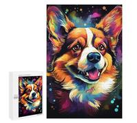 1000 PCS Puzzles pour Adolescents Colorful Corgi Art Print-1 Puzzles pour Adultes Assemblage De Motifs Stimule Le Cerveau Jeux Et Jouets Stimulants 1000 PCS
